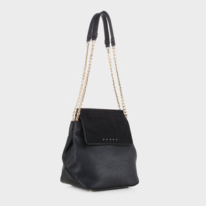 Izzy and Ali Vegan Leather Handbags - Carly Shoulder in black