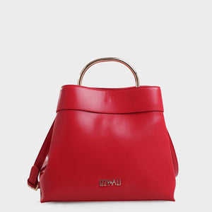 Izzy and Ali Vegan Leather Handbags - Danielle Top Handle in red