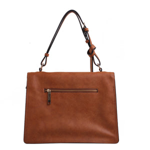 Izzy and Ali Vegan Leather Handbags - Saddleback Messenger Bag