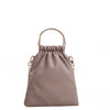 Izzy and Ali Vegan Leather Handbags - Chic Bucket Bag with Chain Crossbody Taupe