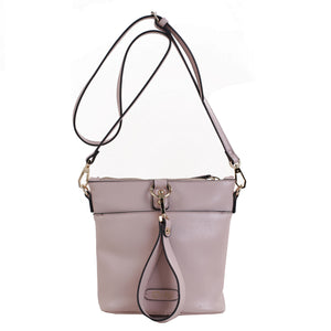 Izzy and Ali Vegan Leather Handbags - Dual Ring Medium Bucket Bag 