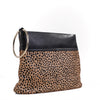 Izzy and Ali Vegan Leather Handbags - Animal Print Clutch Cheetah Black
