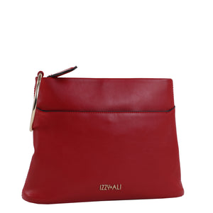 Izzy and Ali Vegan Leather Handbags - Bae Classic Clutch Red