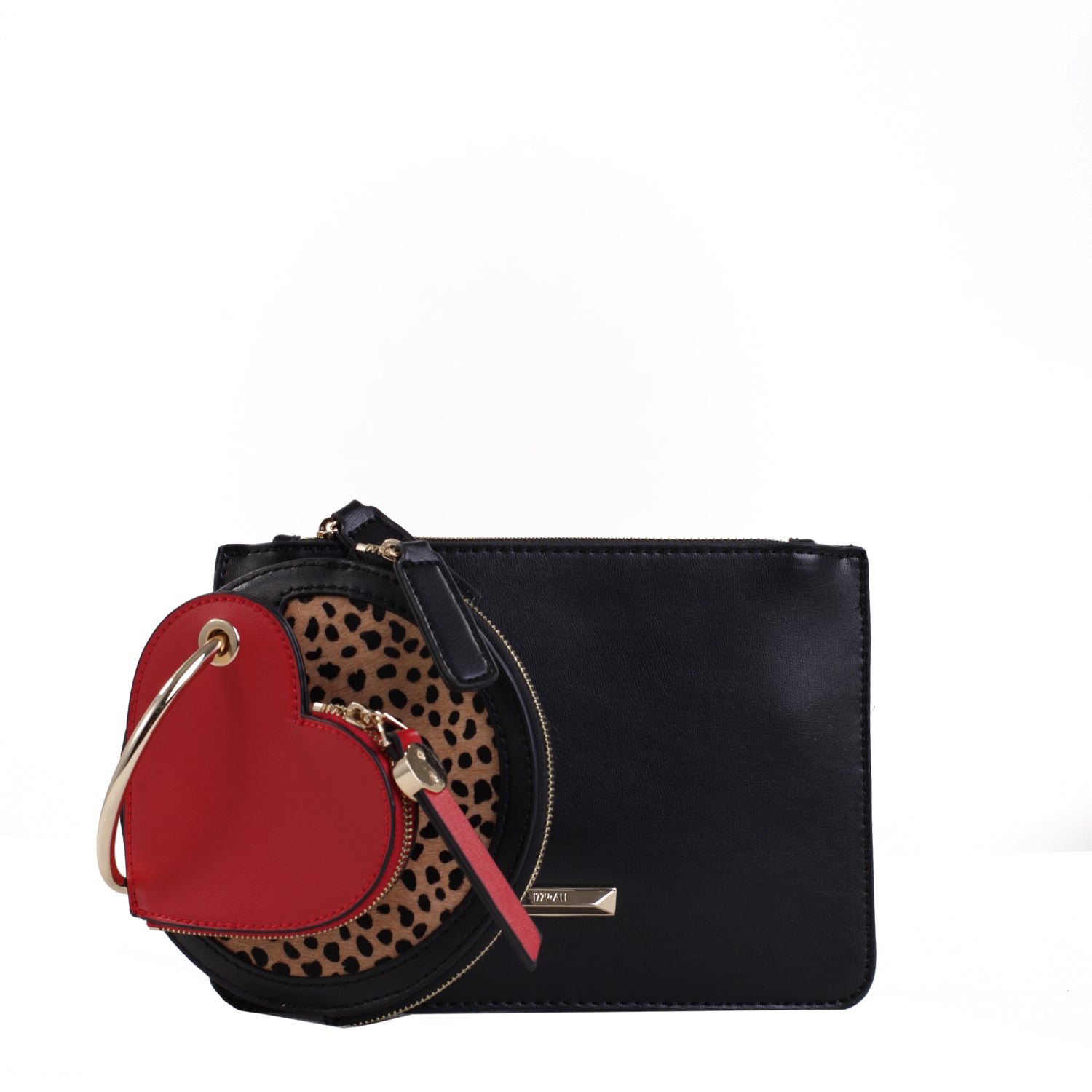 Oweisong Women Red Heart Purse Cute Black Heart Shaped Crossbody Bag Mini  Ladies Chain Clutch Shoulder Handbags: Handbags