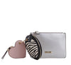 Izzy and Ali Vegan Leather Handbags - Small Clutch with Heart Keychain Pouch