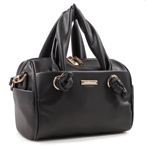 Izzy and Ali Vegan Leather Handbags - Mini Satchel Black