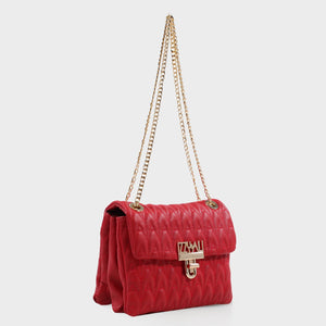 Izzy and Ali Vegan Leather Handbags - Adele Shoulder in red