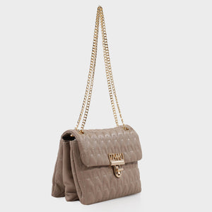 Izzy and Ali Vegan Leather Handbags - Adele Shoulder in taupe
