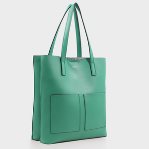 Izzy and Ali Vegan Leather Handbags - Cory Tote in green