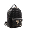 Izzy and Ali Vegan Leather Handbags - Signature Quilted Daypack Black