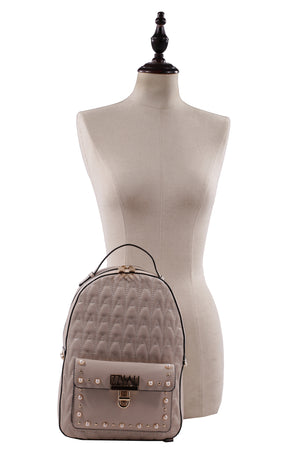 Izzy and Ali Vegan Leather Handbags - Signature Quilted Daypack