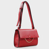 Izzy and Ali Vegan Leather Handbags - Caramel Shoulder in red