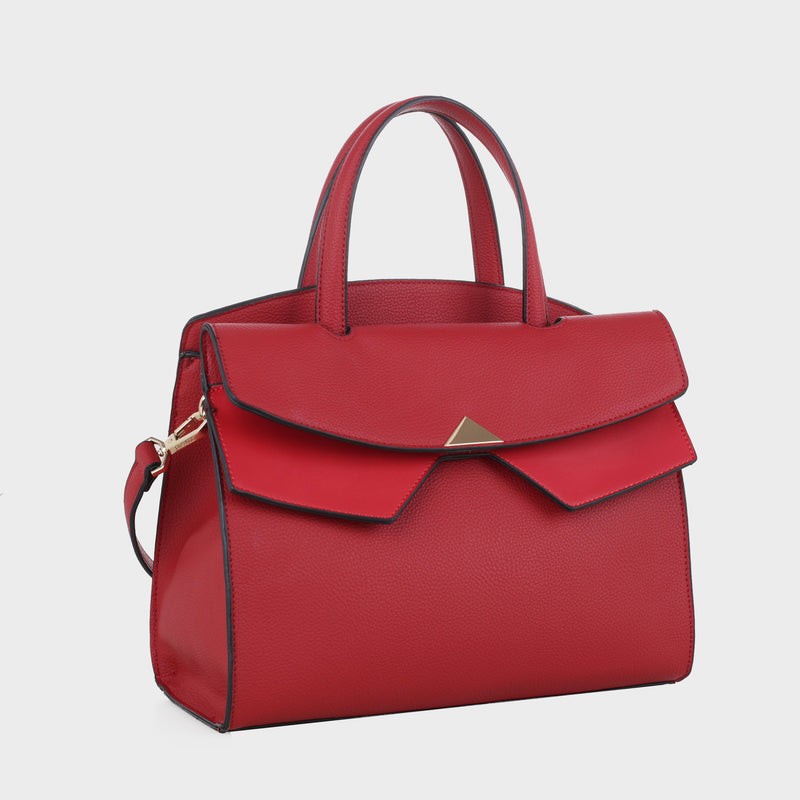 Izzy and Ali Vegan Leather Handbags - Venice Tote in red