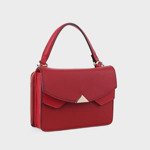 Izzy and Ali Vegan Leather Handbags - Venice Crossbody in red
