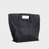 Izzy and Ali Vegan Leather Handbags - Pisa Clutch in black