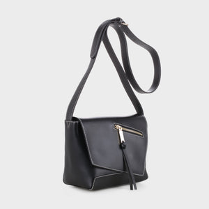 Izzy and Ali Vegan Leather Handbags - Taranto Crossbody Black