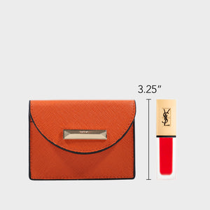 Izzy and Ali Vegan Leather Handbags - Turin Cardholder in orange